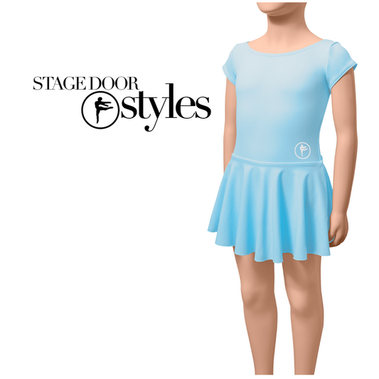Broadway Baby Blue Cap Sleeve Leo Dress
