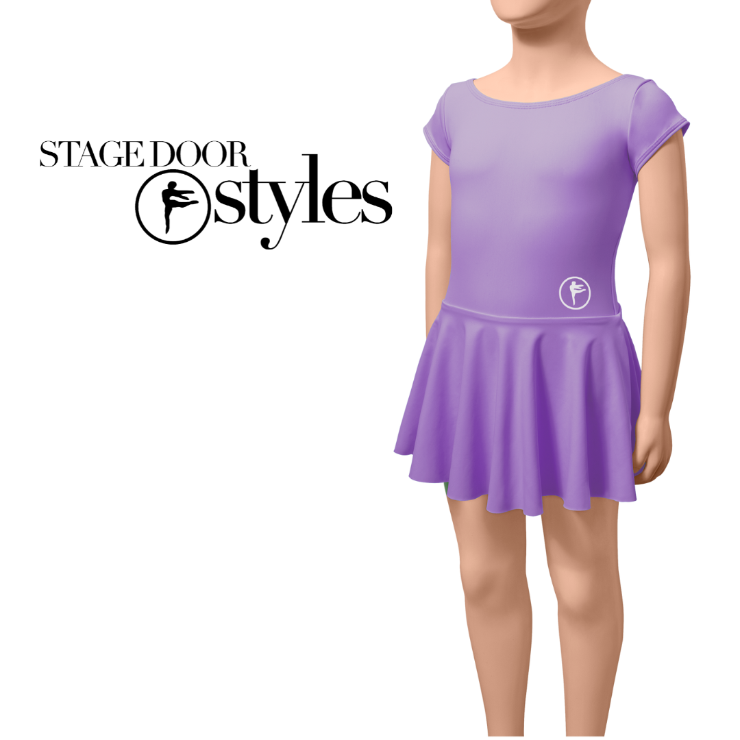 Shining Stars Purple Cap Sleeve Leo Dress