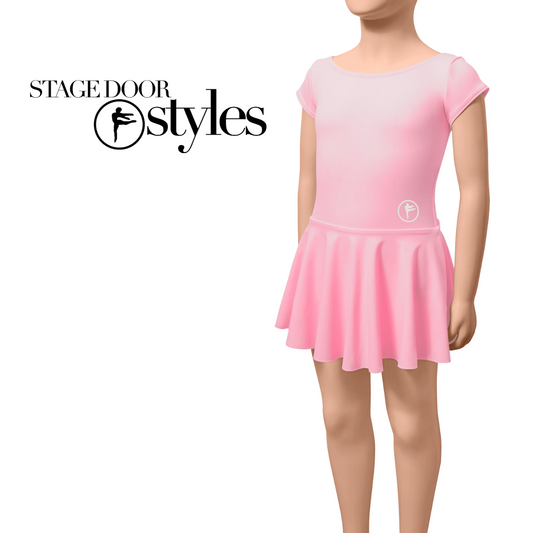 Twinkle Tot Pink Cap Sleeve Leo Dress