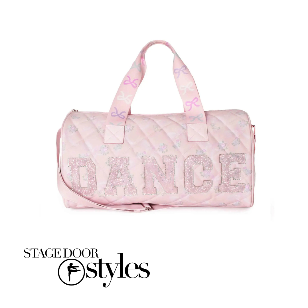 Dance Floral Bow Quilted Dance Bag