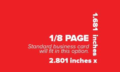 Program Business Ad: 1/8 Page Ad