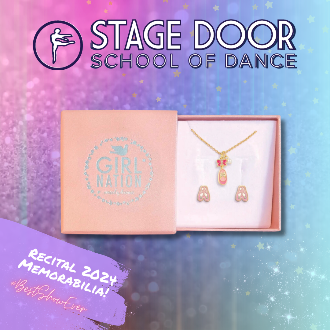 Recital 2024 - Ballet Slipper Charm Necklace & Earrings Set