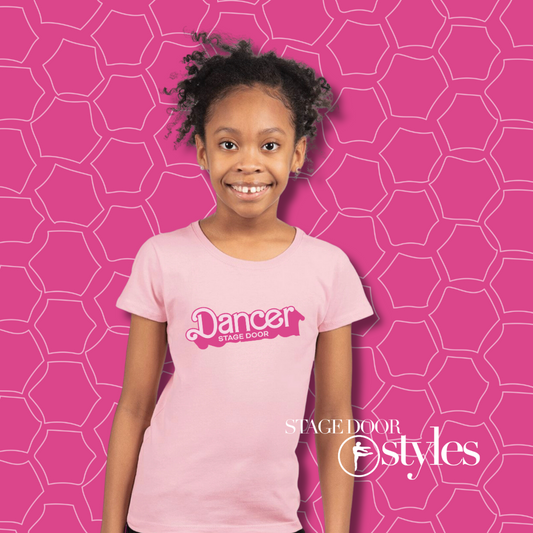 Stage Door 'Dancer' Pink Youth T-Shirt