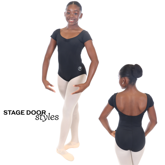 Princess Seams Cap Sleeve Leotard